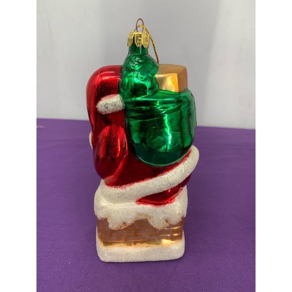 Mistletoe Magic Collection Santa Carrying Sack European Style Glass Ornament Han - Picture 5 of 14